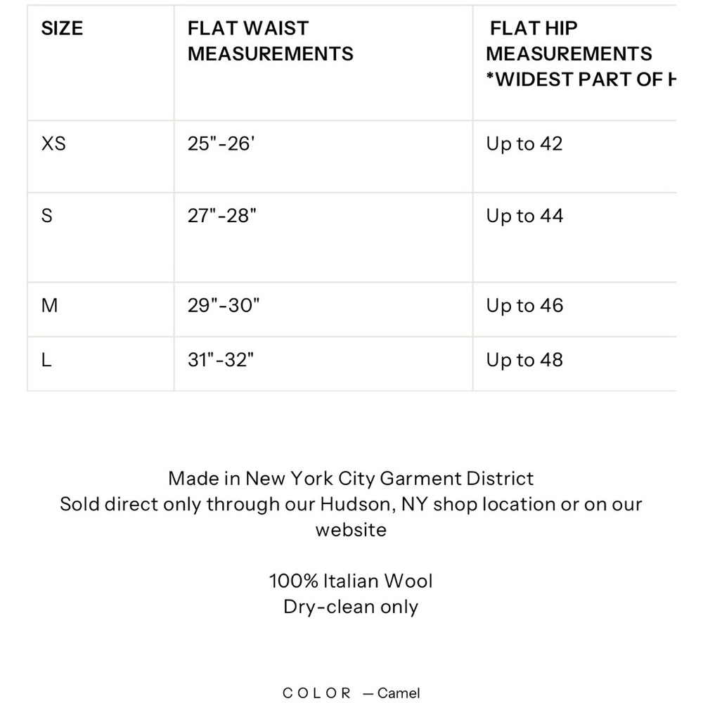 Behida Dolic Elegant Tan High-Waisted Button Front Wool Midi Skirt - Size L - Picture 13 of 13